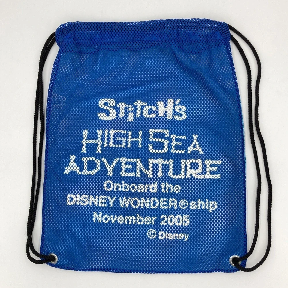 Disney Cruise Wonder Ship Stitches High Sea Adventure‎ Drawstring Bag 2005